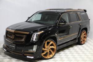 Cadillac Escalade Black & Gold by Calwing on Forgiato Wheels 2016 года
